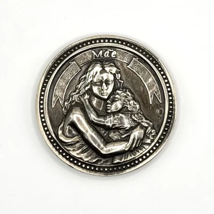 Medalha MÃE Prata de Lei 925