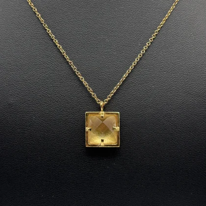 Colar, Medalha Prata de Lei 925 Dourada